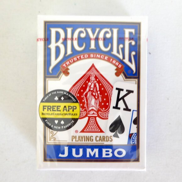 NEW LARGE FORMAT JUMBO FACE BICYCLE PLAYING CARDS STANDARD SIZE EASY READING - Picture 9 of 9